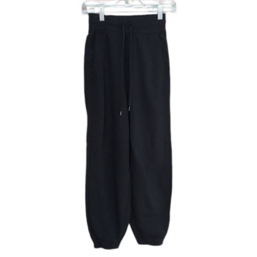 Lululemon Relaxed Fit Super-High Rise French Terry Full Length Jogger black sz 2 - Picture 6 of 9